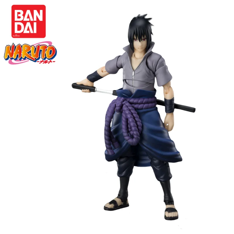 In Stock Original Bandai Naruto S H Figuarts Uchiha Sasuke Anime Merchandise Action Figure Figurine Model 100% Genuine Ornaments