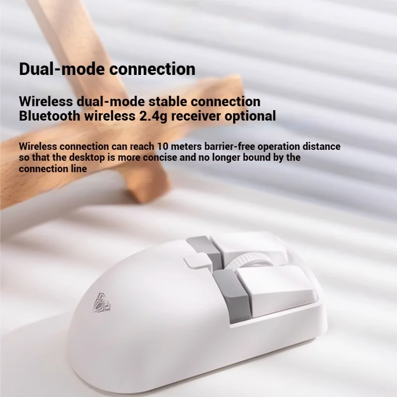 Aula Sc320 Wireless Bluetooth Mouse 2.4g Rechargeable 4000dpi Adjustable Ergonomic Mouse Office Gaming Laptop Desktop Universal