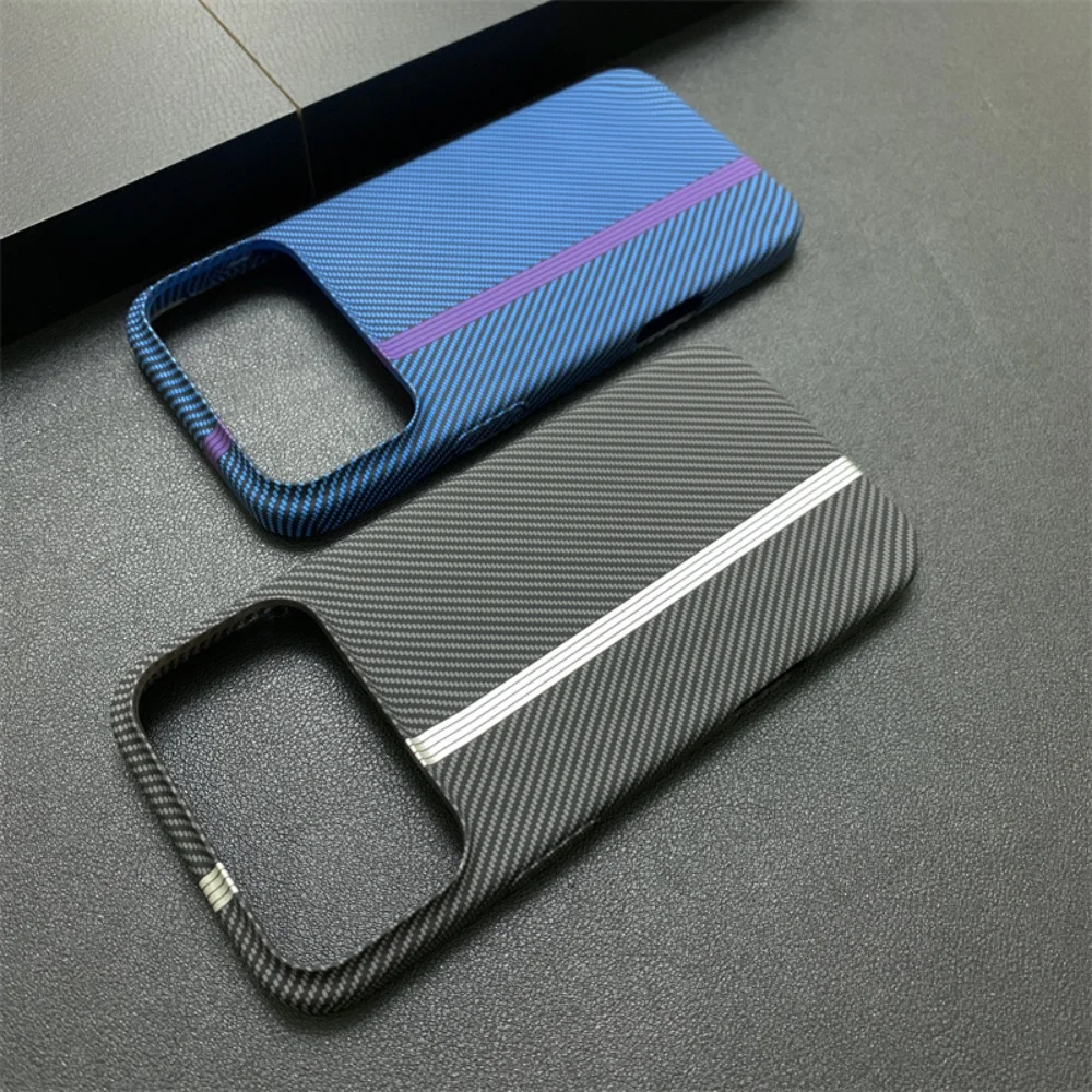 Custodia antiurto per PC in fibra di carbonio modello traccia di fascia alta per iPhone 17 16 15 14 13 12 11 Pro Max Cover per telefono per 16 17 Pro