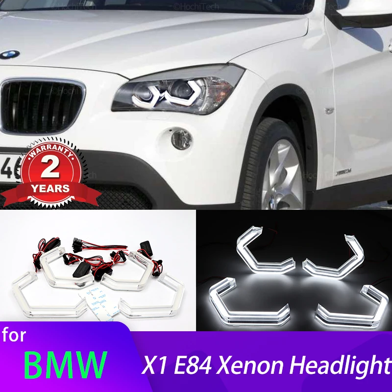 

M4 Iconic Style White Daytime Light LED Crystal Angel Eye Kit for BMW X1 X 1 E84 2009-2015 Xenon Headlight Car Accessories