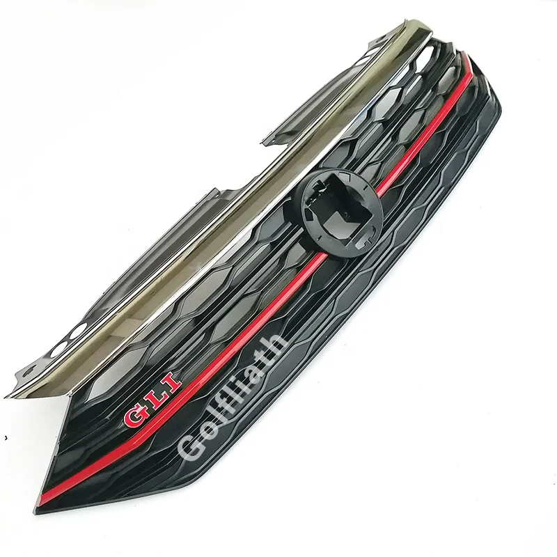 GLI Look ABS-Mittelgrill, vordere Stoßstange, oberer Grill, Wabengitter, Grills für Jetta MK7 2019, OEM 17A853653B