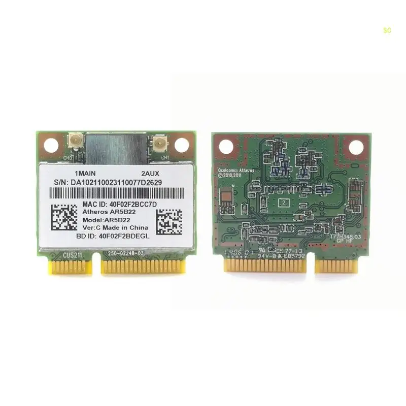 AR5B22WIFI Card 2.4/5Ghz Dual-band MINI PCIE 300M built-in Wireless Card 802.11A B for Y400 Y500 Y410P Dropshipping