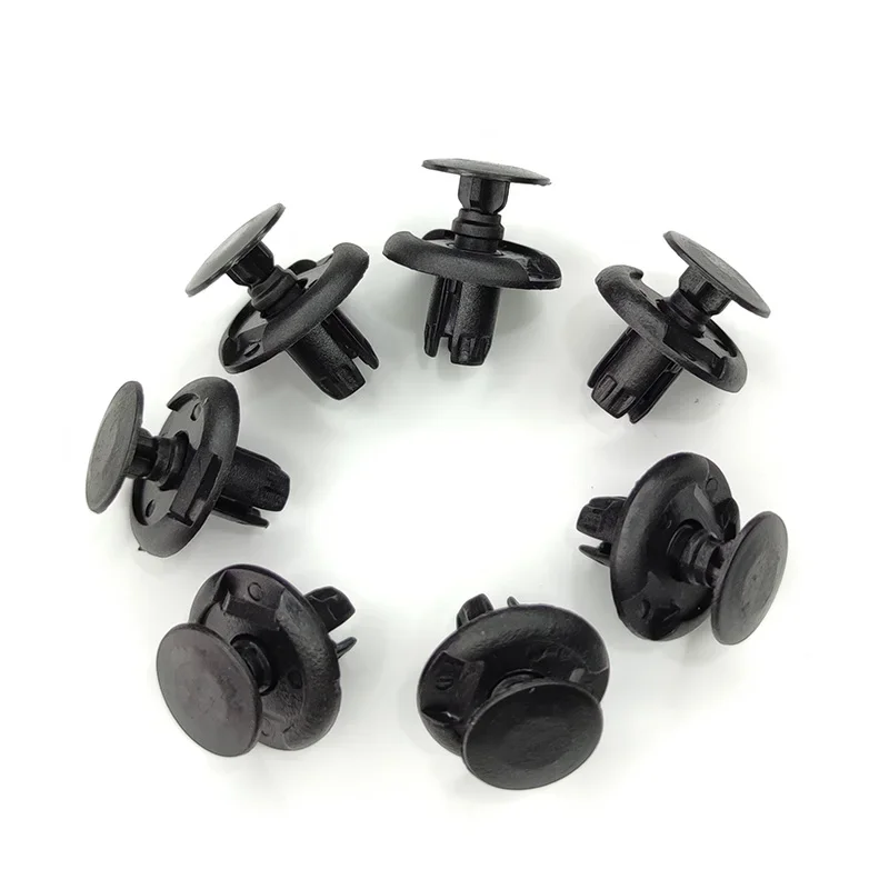 

30 шт. 8 мм авто пластиковый бампер крыло крепежные заклепки универсальные для Toyota Mitsubishi Honda Nissan фиксатор брызговика нажимного типа