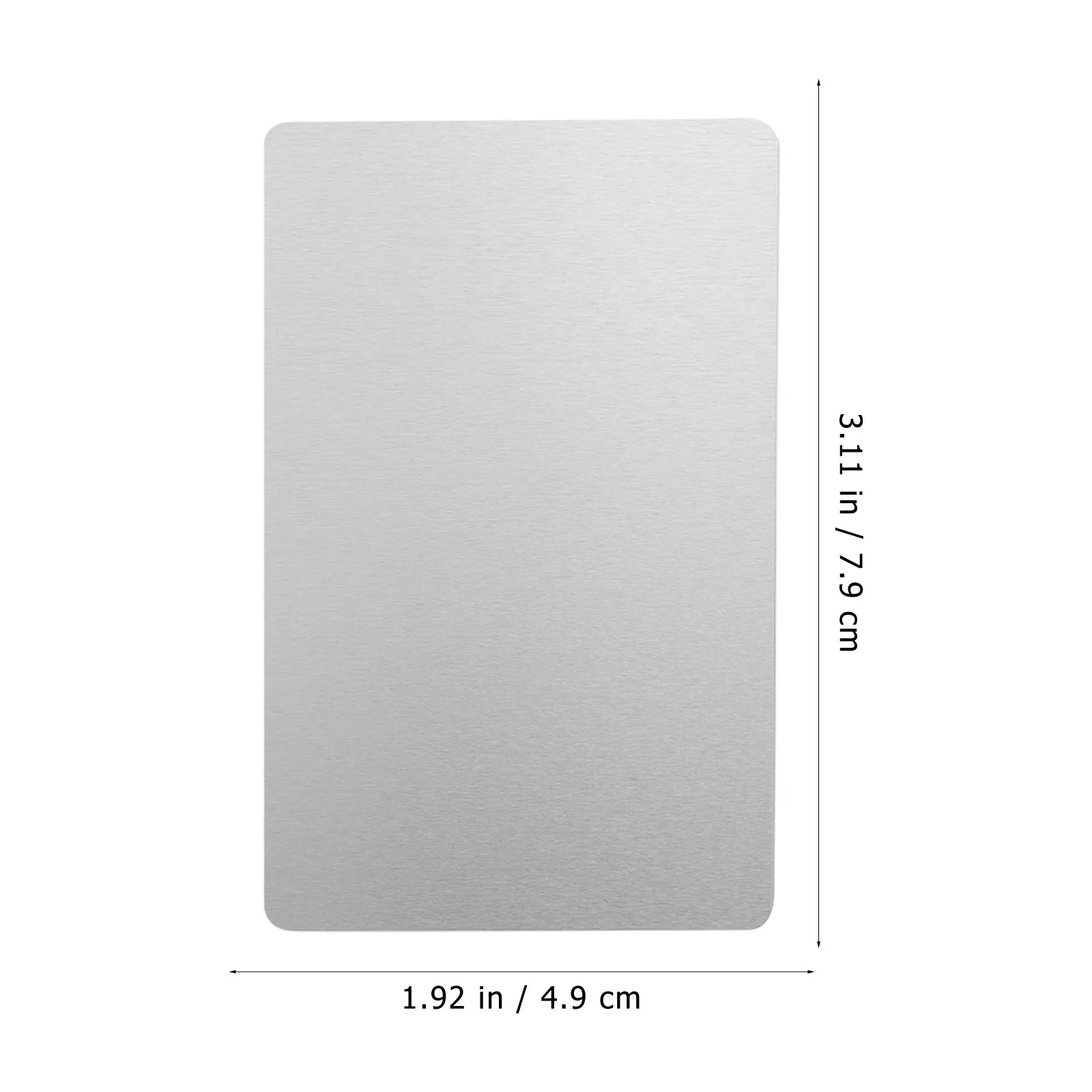 50pcs Aluminum Alloy Blank Business Cards – Rustproof, Lightweight, Smooth & Elegant for Custom ID Use