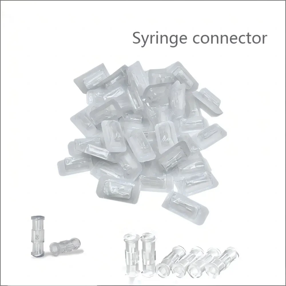 PP Material Medical Sterile Syringe Connector Double Helix Joint Luer-lock Adapter Drug Guide Device Female to Female Coupler