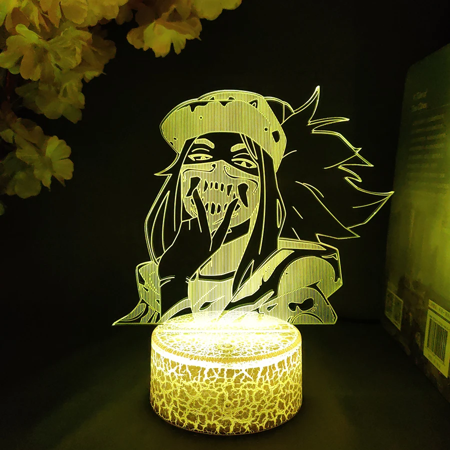 LOL Akali Game Light Cool Birthday Present for Kids Bedroom Decoration Masking League of Legends KDA Akali LED Gamer Gift Lamp