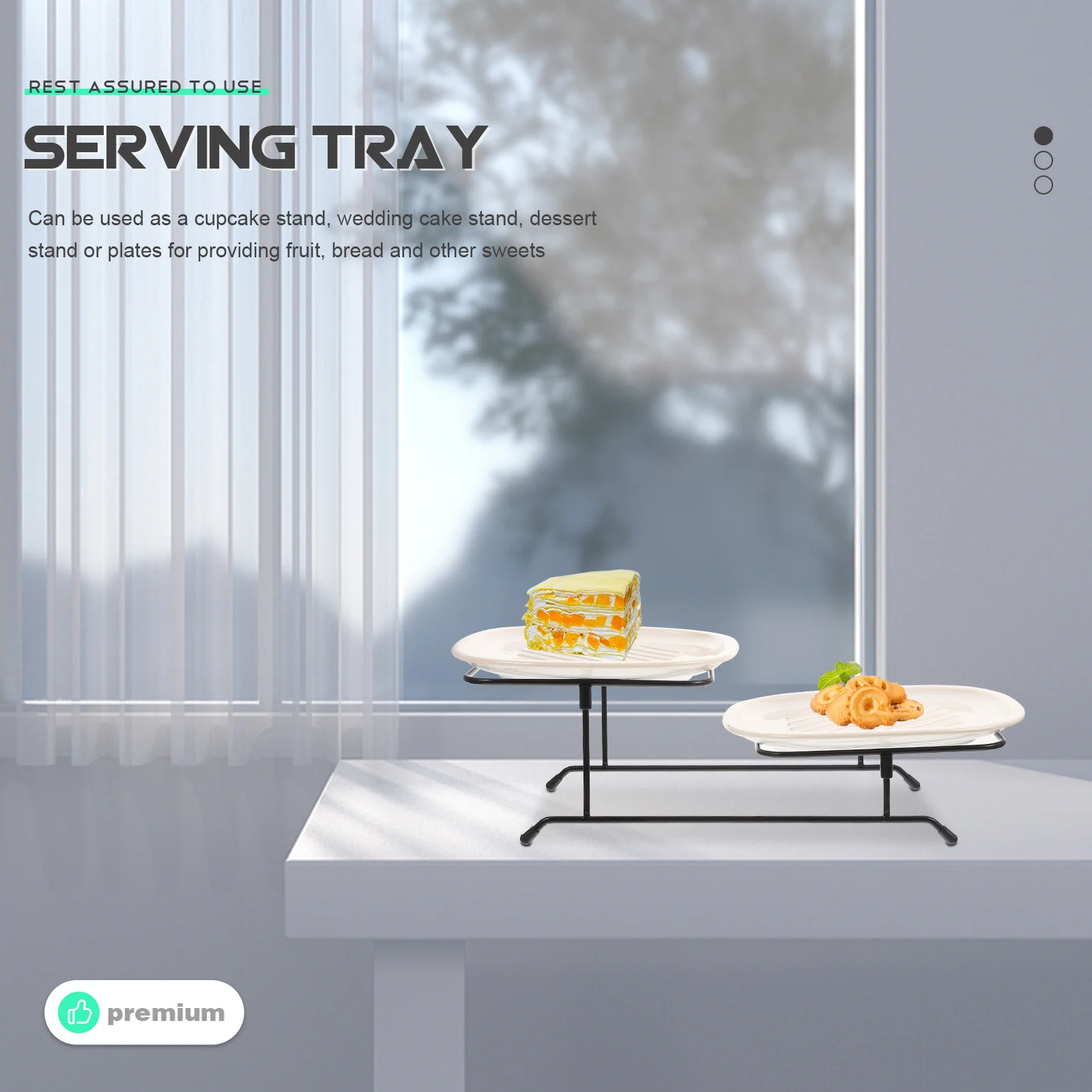 

Двухслойная подставка для торта, съемный многоуровневый поднос для десерта для фруктовых закусок, кексов, свадебной вечеринки, подставка для торта