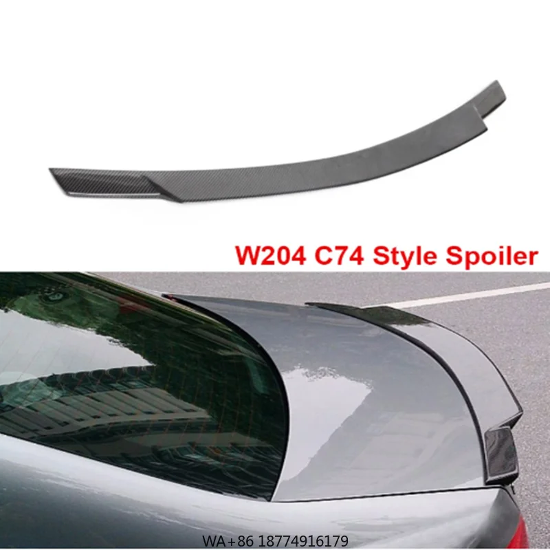 

Carbon Fiber Trunk Spoiler W204 C74 Style Rear Spoiler for - C Class W204 4-Door 2007-2013 Ducktail Lip Wings