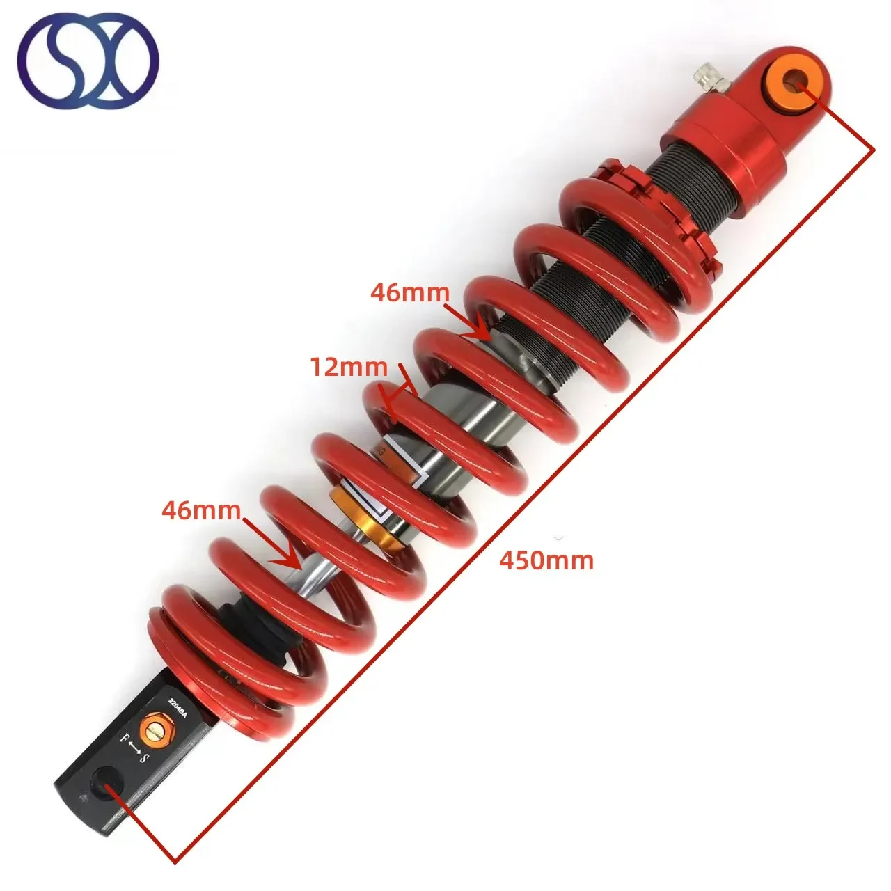 Rear Shock Absorber Motorcycle 400 Mm Adjustable Hydraulic Cheap Motorcycle Rrear Air Shock Absorber Manufacture