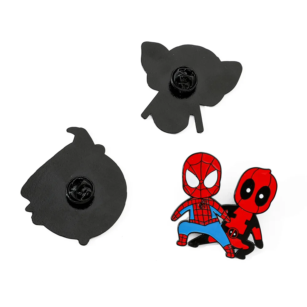 Cartoon Characters in European and American Film and Television Alloy Brooch Deadpool and Spider Man Metal Badge Accessories Pin - view 4