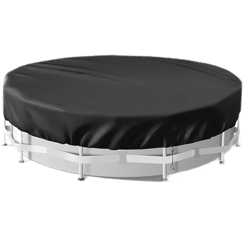 /Round /Swimming /Pool Cover 420D Oxford Waterproof Windproof With Drawstring And Nails For Above Ground Pools Leaf Debris Prote