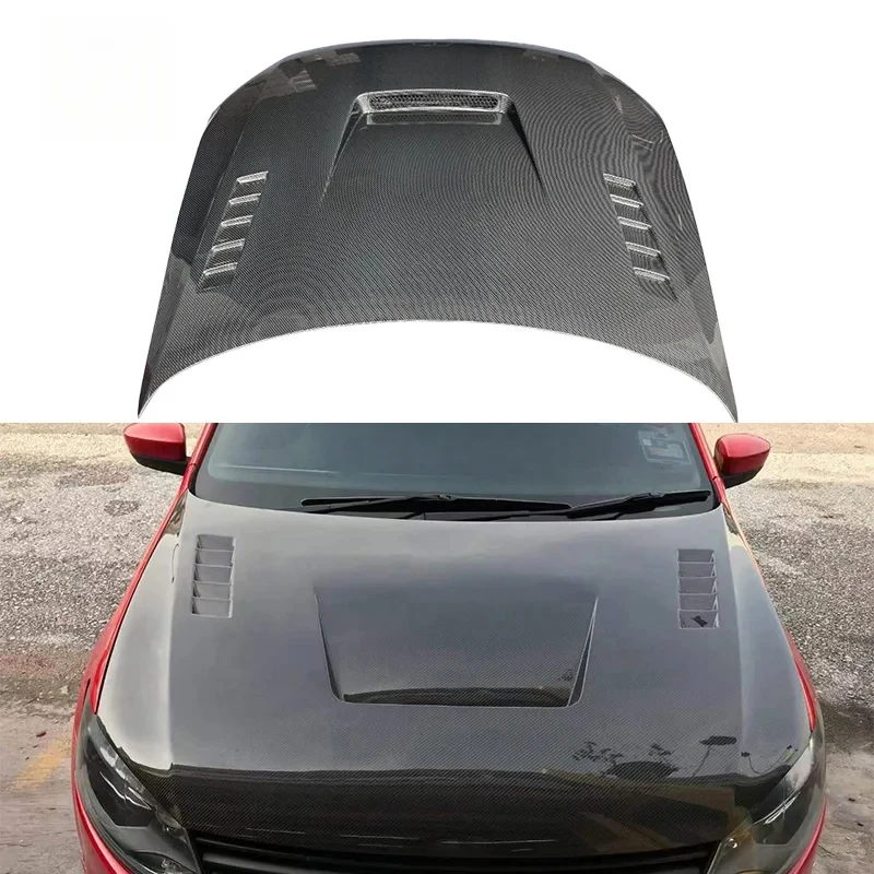 High Quality LY Style Carbon Fiber Front Engine Hood Bonnet, Lightweight Racing Performance Upgrade Fit Volkswag MK6