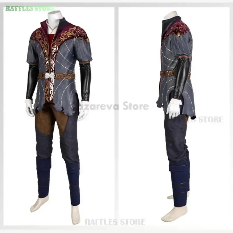 Astarion Cosplay Costume Medieval Robe Game Baldur Cosplay Gate Fancy Disguise Men Classical Halloween Party Roleplay Clothes