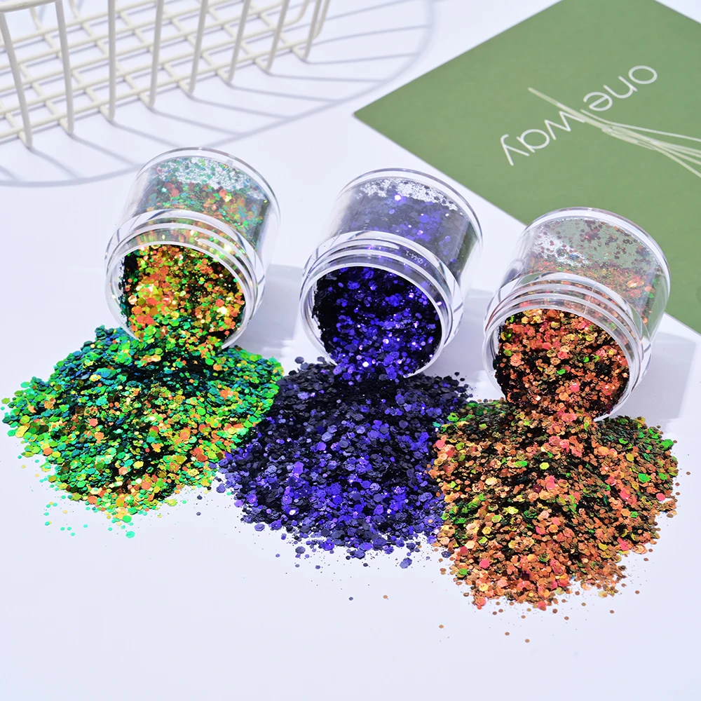 

10 г, 12 цветов, голографические блестки разной формы, лазерные хлопья для ногтей, крупные голографические лазерные блестки для ногтей, круглые