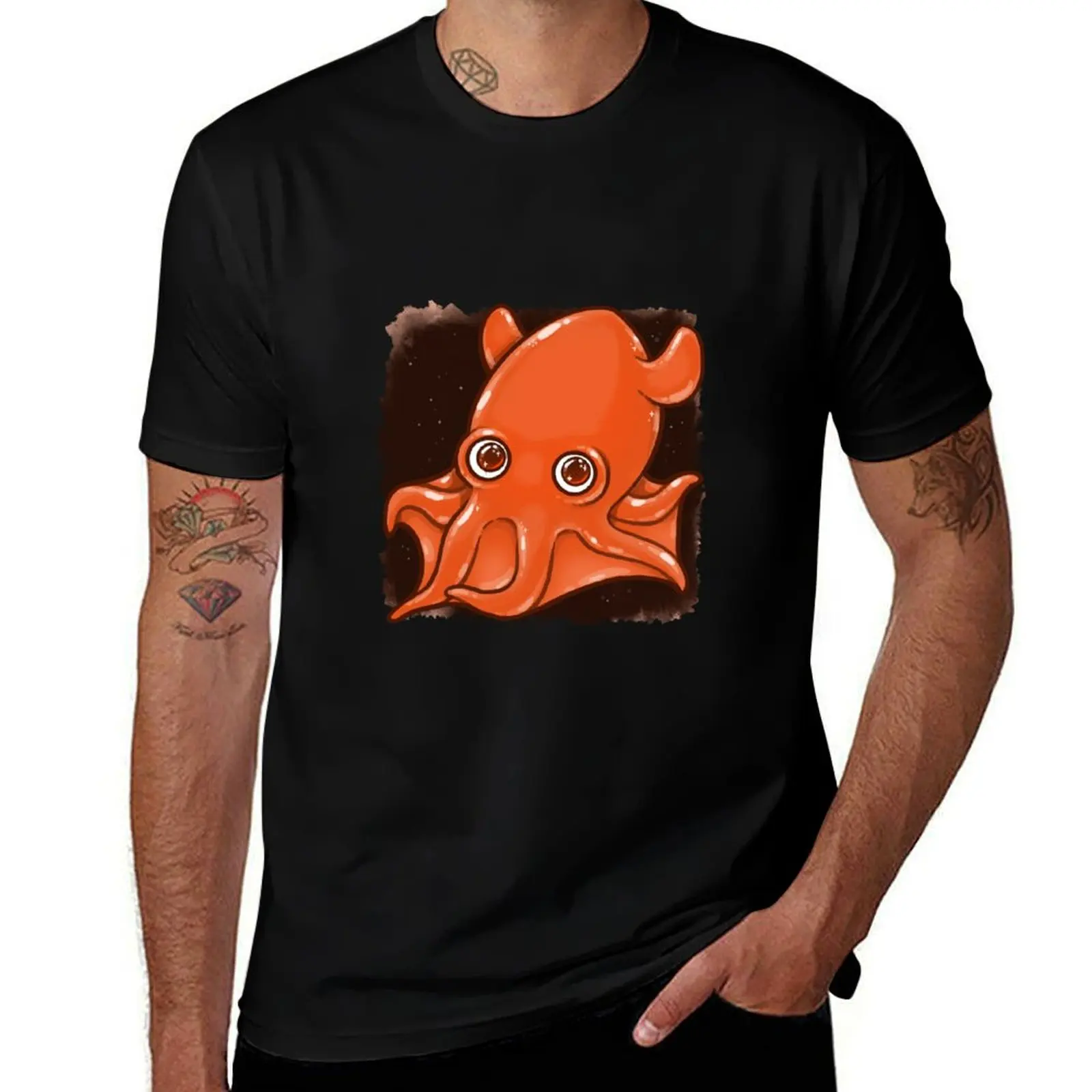 

Vampire Squid in Deep Water T-Shirt t shirts for man cotton soft man t shirt summer t shirts for man graphic funny T-shirt