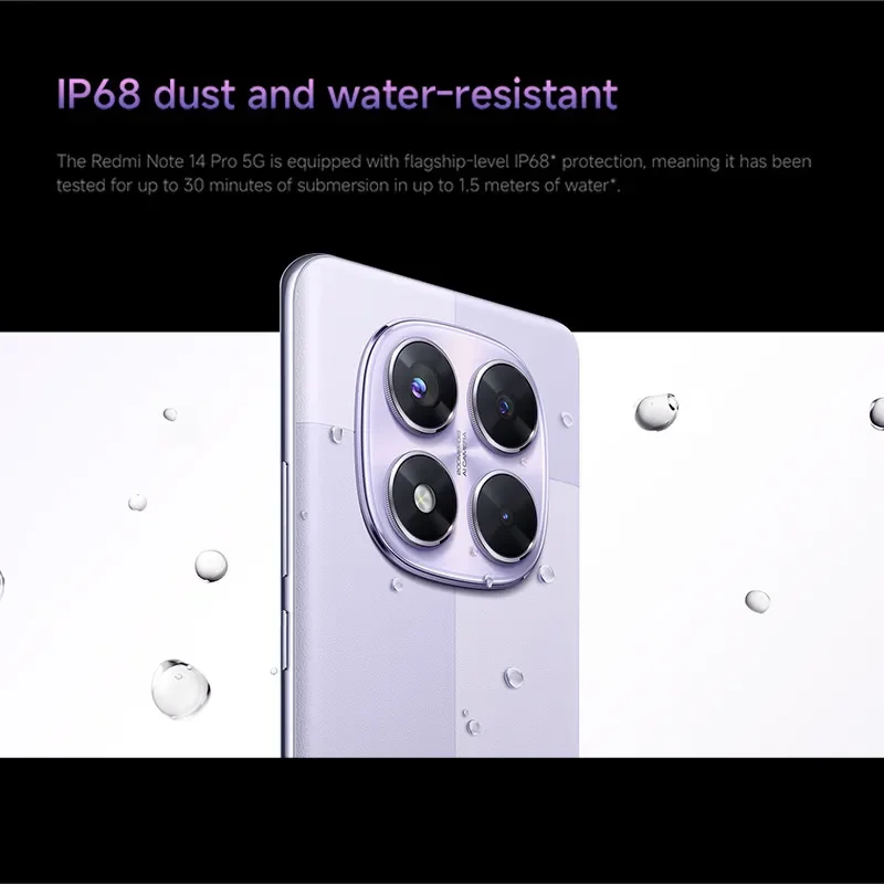 الإصدار العالمي لهاتف Redmi Note 14 Pro 5G الذكي MediaTek Dimensity 7300-Ultra 200MP AI كاميرا 5110mAh 6.67 "AMOLED 45W شحن #4