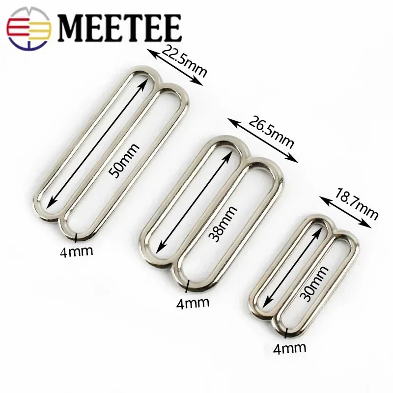 10/20/30Pcs 20-50mm Metal Belt Buckles O D Ring Tri-Glide Bra Webbing Adjust Buckle DIY Clothes Sewing Hardware Accessories