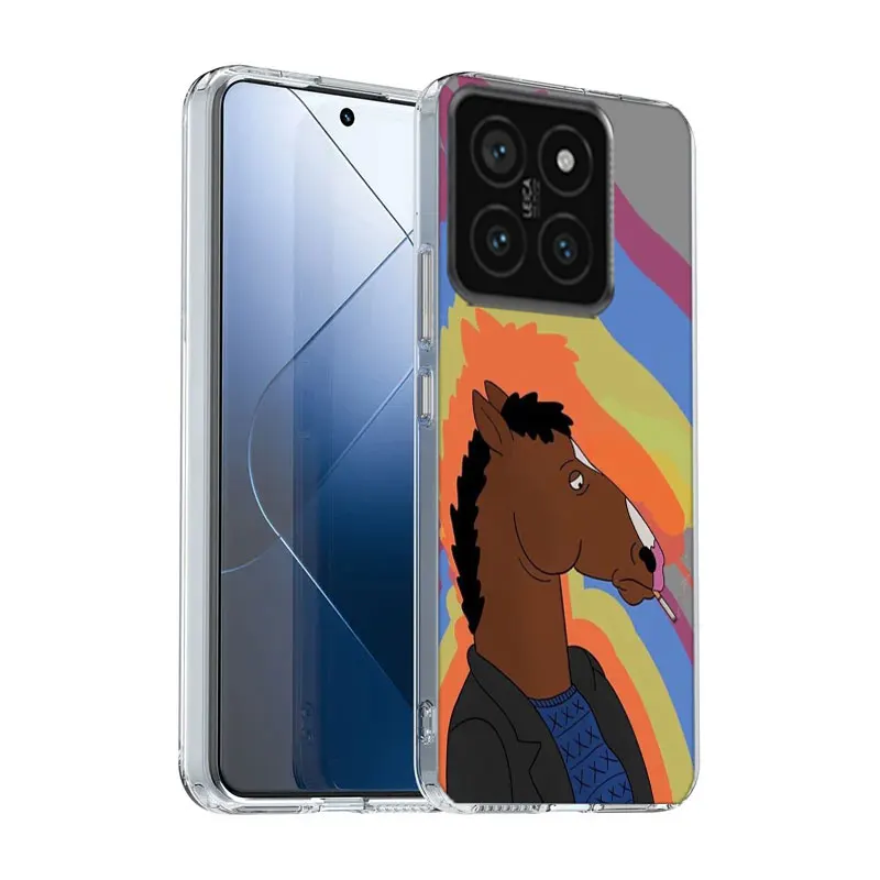 Cartoon B-BoJack Horsemans Clear Phone Case For Xiaomi Poco X6 X5 Pro X4 X3 NFC F4 GT F6 F5 F3 M5 M5S M4 M3 Pro F2 F1 TPU Patter