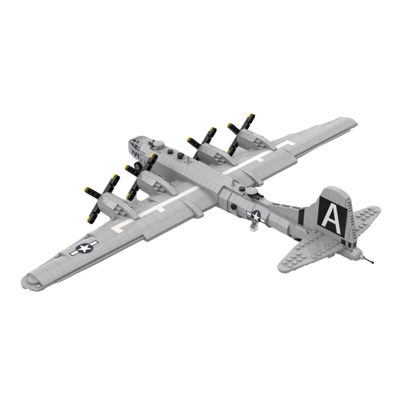 Militaire Armen Serie 1:72 Schaal B-29 Vechter MOC Bouwsteen Vliegtuigen DIY Model Collectie Experts Bricks Speelgoed Geschenken 1095 Onderdelen