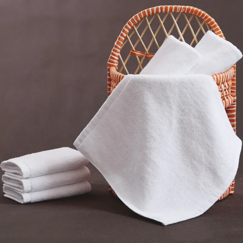 5 sztuk/partia biały ręcznik Suqare bawełniane uniwersalne ręczniki do domu Hotel kuchnia łazienka czyszczenie ściereczka 29*29cm ręcznik do rąk