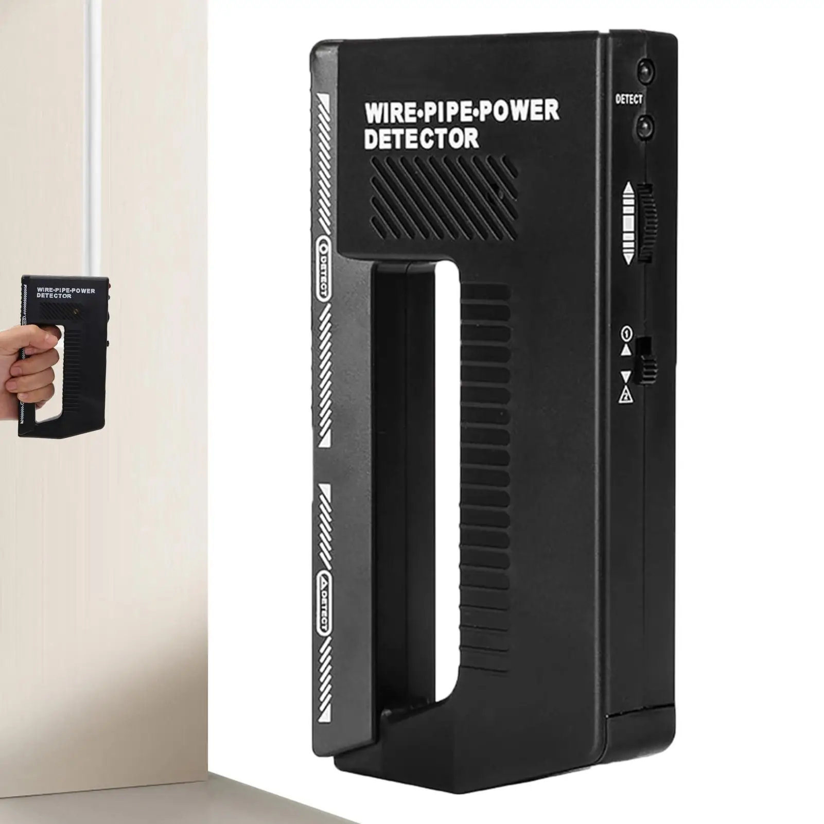 High Sensitivity Handheld Wall Scanner Metal Detector Pointer AC Wire Metal Pipe Power Detection Visual Alert Alarm