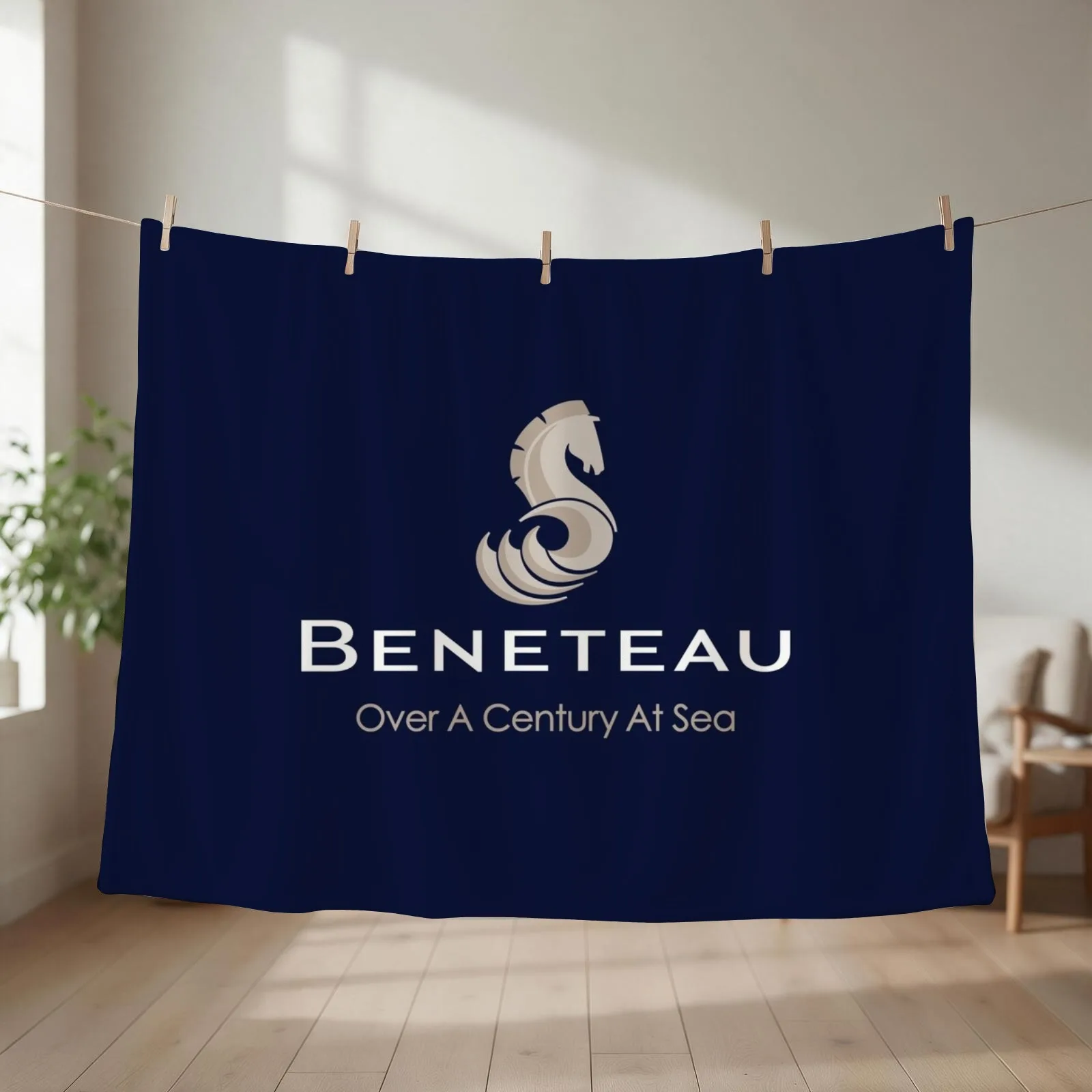 Beneteau Sailboat Sailing yacht Throw Blanket couch cozy soft plush fuzzy picnic outdoor blanket