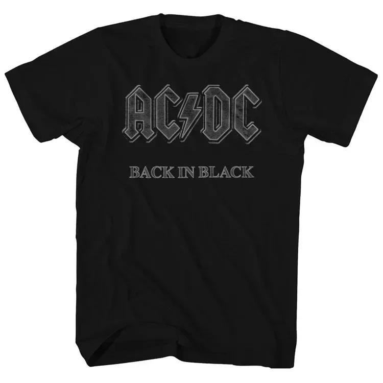 Summer Women Cotton T-Shirt Rock Band Graphic Clothing Men Fashion Letter ACDC Printing Tops Tees Female Casual Streetwear