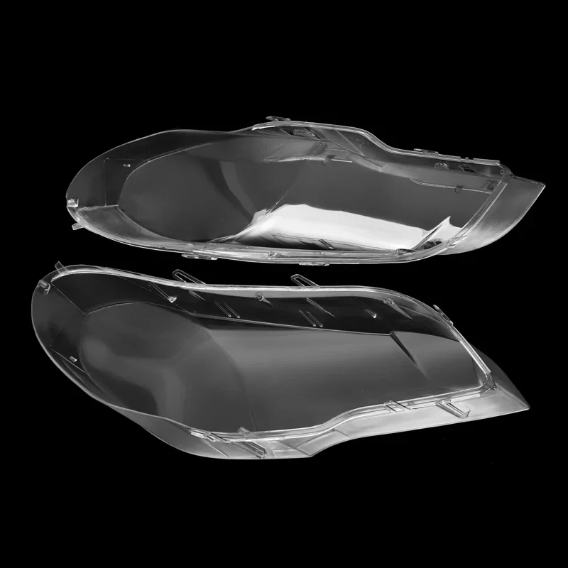 غطاء شفاف لعدسة المصباح الأمامي للسيارة ، غلاف المصباح ، ظل المصباح الشفاف ، بديل لسيارة BMW X5 ، E70 ، • • #6