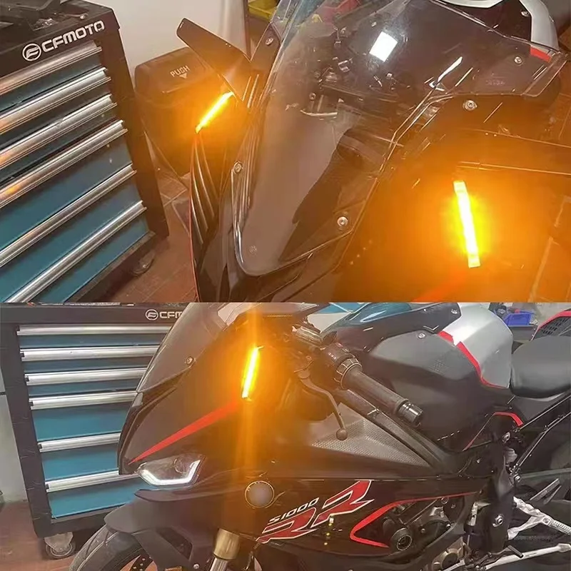 For BMW S1000 RR S 1000 RR S1000RR s1000rr 2019-2023 Wind Wing Motorcycles Adjustable Rotating Rearview Mirror With LED Light