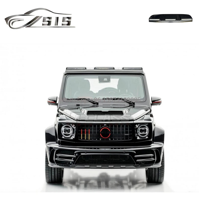 

G-Class W464 3-Leds Front Roof Spoiler W463a Dry Carbon Fiber Material Led Light 2018-2022 Year Roof Wing Auto Car Parts