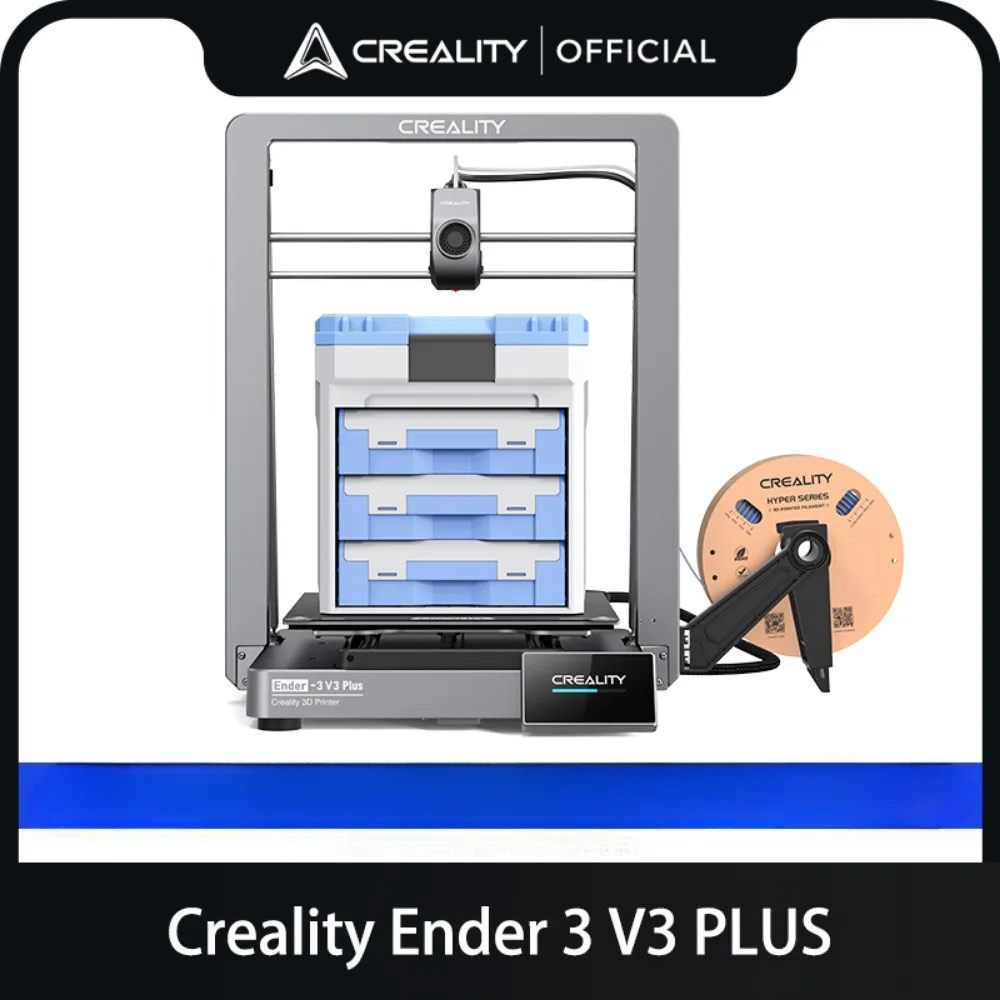 Creality Ender-3 V3 Plus 3D Printer Quick-swap Tri-metal Nozzle 600mm/s CoreXZ Printing Speed Y-axis Dual Motors&Support Rods