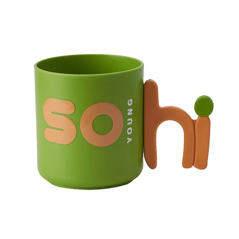 플라스틱 이중층 칫솔컵 귀엽고 창의적인 빙하 디자인 고품질 욕실컵 가정용 구강세정컵 아기용 세트