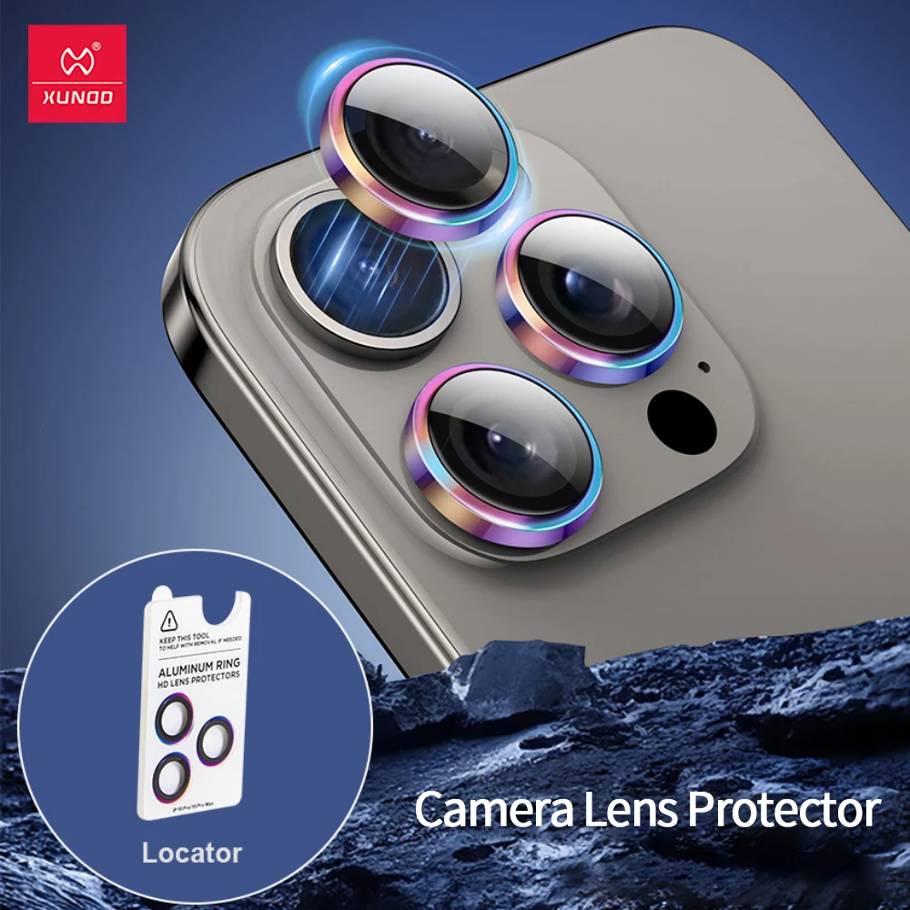 XUNDD 3PCS/2PCS Camera Lens Protector For iPhone 13 14 15 16 Pro Max 15 16 Pro 16 Plus HD Lens Glass Full Coverage Film