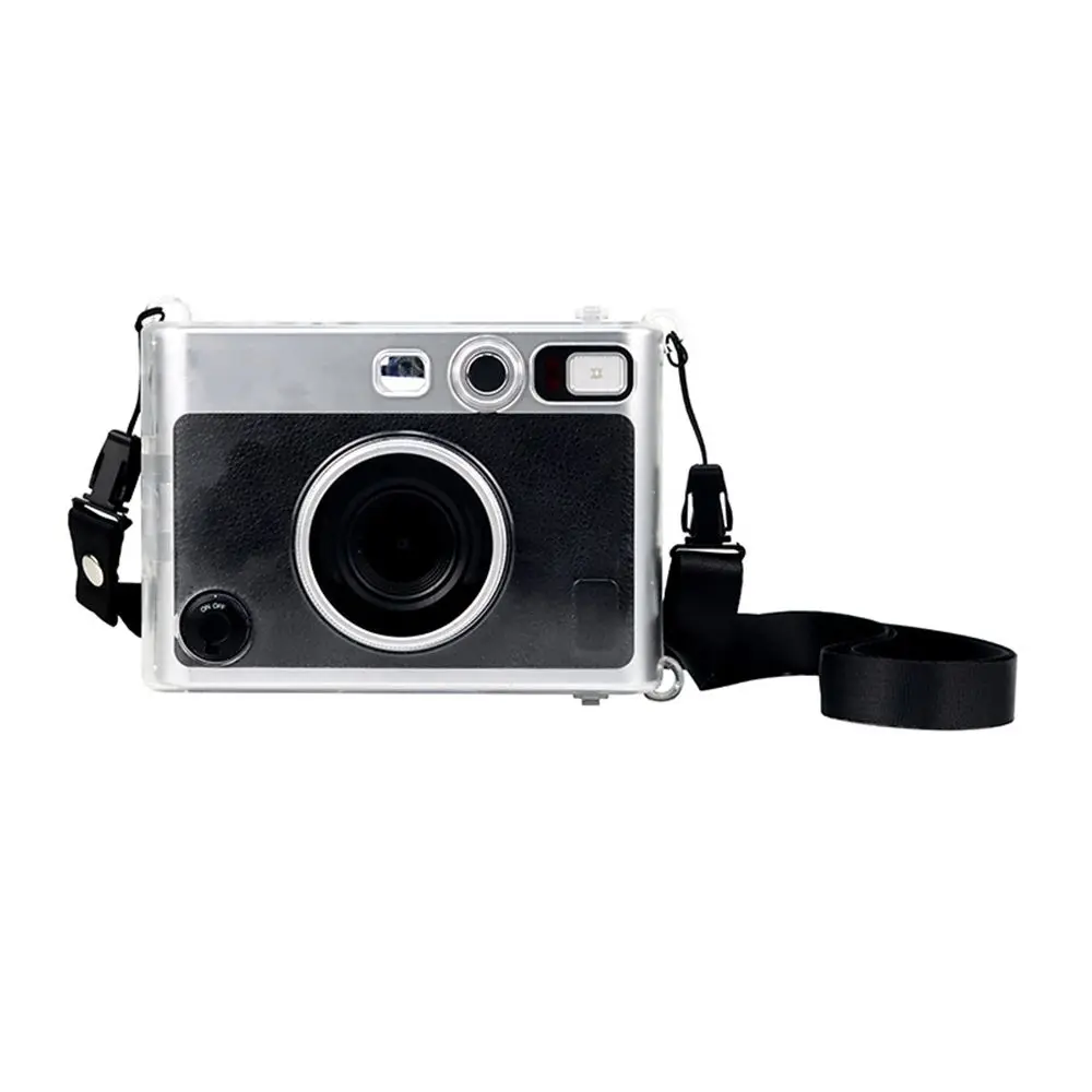 Transparent Instant Camera Case Cover Silicon Carry Bag with Strap For Instax MiniEVO