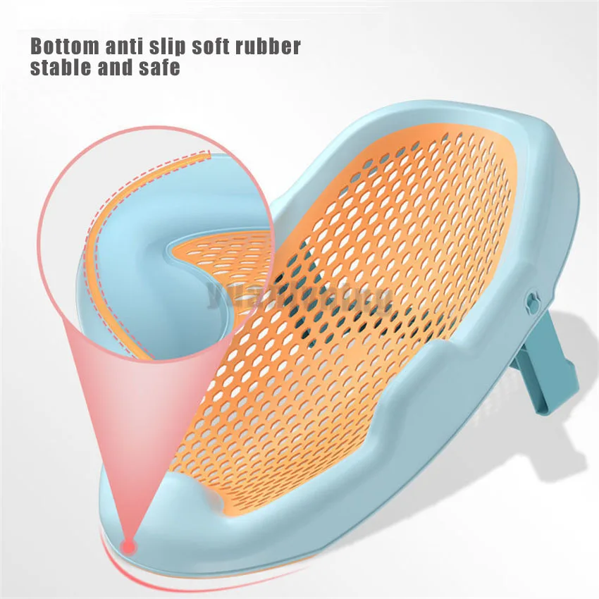 Baby Bathing Lying & Sitting Baby Bathing Mesh Foldable Net Frame Neonatal Anti Slip Net Bag Suspended Bathing Pad Bathing Bed
