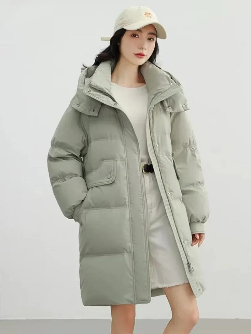 New Winter down jacket collection Fashion Solid Stand-up collar Women Coat Elegance Hooded Women's jackets Warm Parka