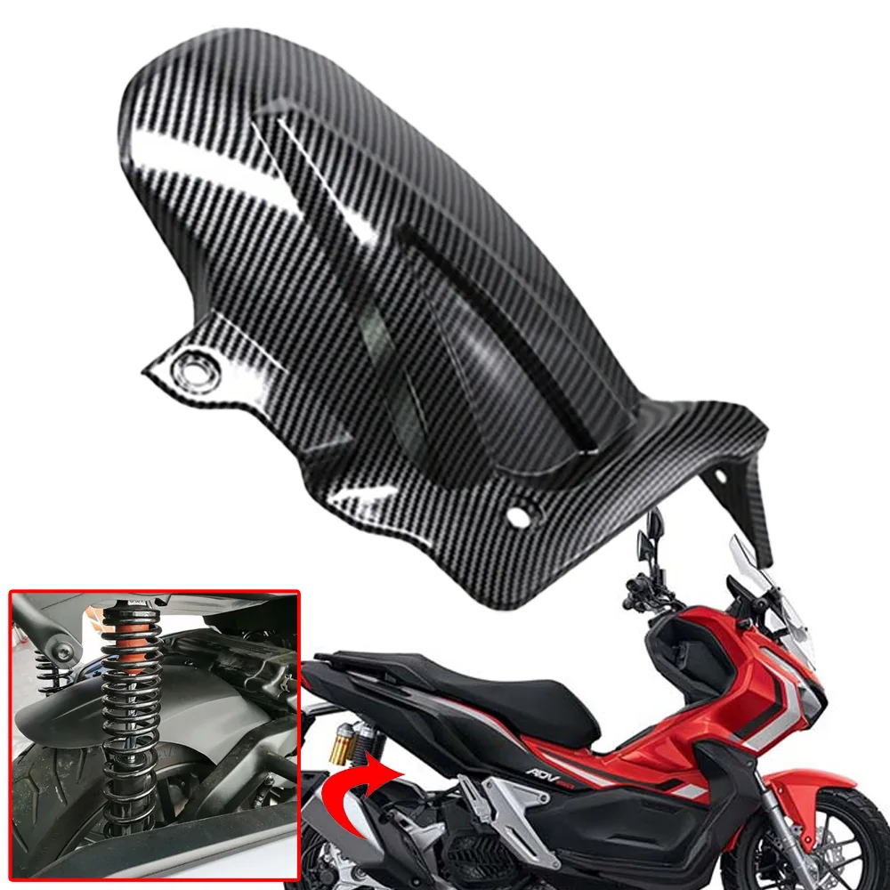

Подходит для HONDA ADV350 ADV250 2021 2022 2023, аксессуары для мотоциклов, заднее крыло ADV 350 250, брызгозащищенное заднее крыло с карбоновым эффектом