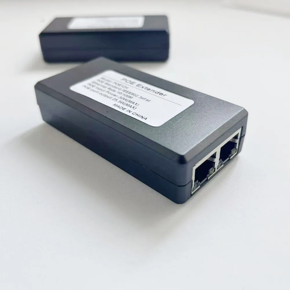 2 Ports POE Repeater 10/100Mbps 1 to 2 PoE Extender with IEEE802.3af/at Plug And Play 48V For PoE Switch NVR IP Camera