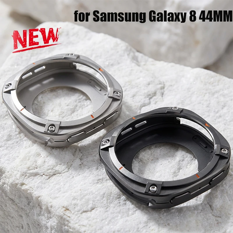 Zinklegierung+PC-Schutzhülle für Samsung Galaxy Watch 8 44MM Schutzgehäuse für Samsung Galaxy Watch 8 44MM