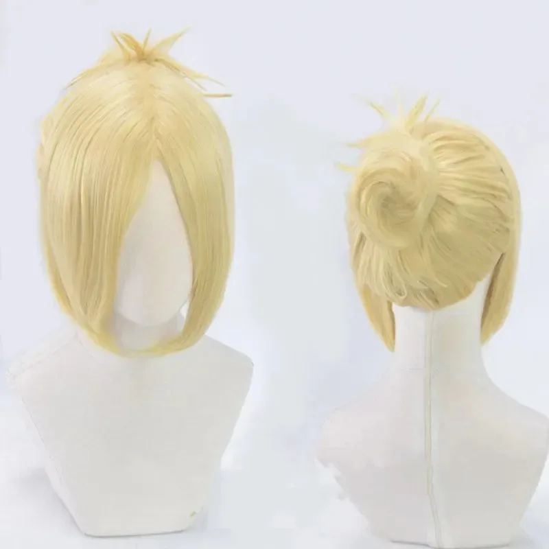 Attack on Titan Annie Leonheart Peluca amarilla gigante femenina Juego de rol de Halloween + redecilla