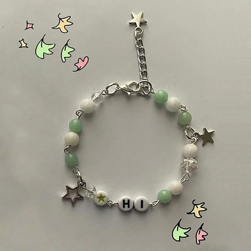 Heart charm shaped bracelet women Handmade