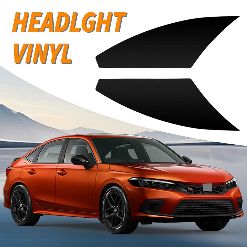

For 2022 2023 2024 2025 CIVIC SEDAN & HATCHBACK Headlight Side Marker Front Precut SMOKE Vinyl Tint Overlays Car Accessories