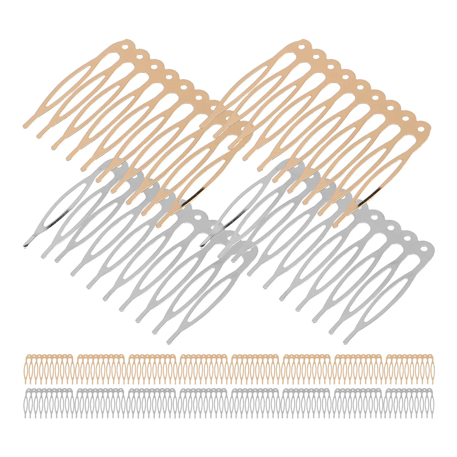 

20Pcs Hairpin Material Metal Hair Side Combs Pins Fork Clip for Updo Bun Bridal Wedding Veil Combs DIY Hair Accessory Kit Women