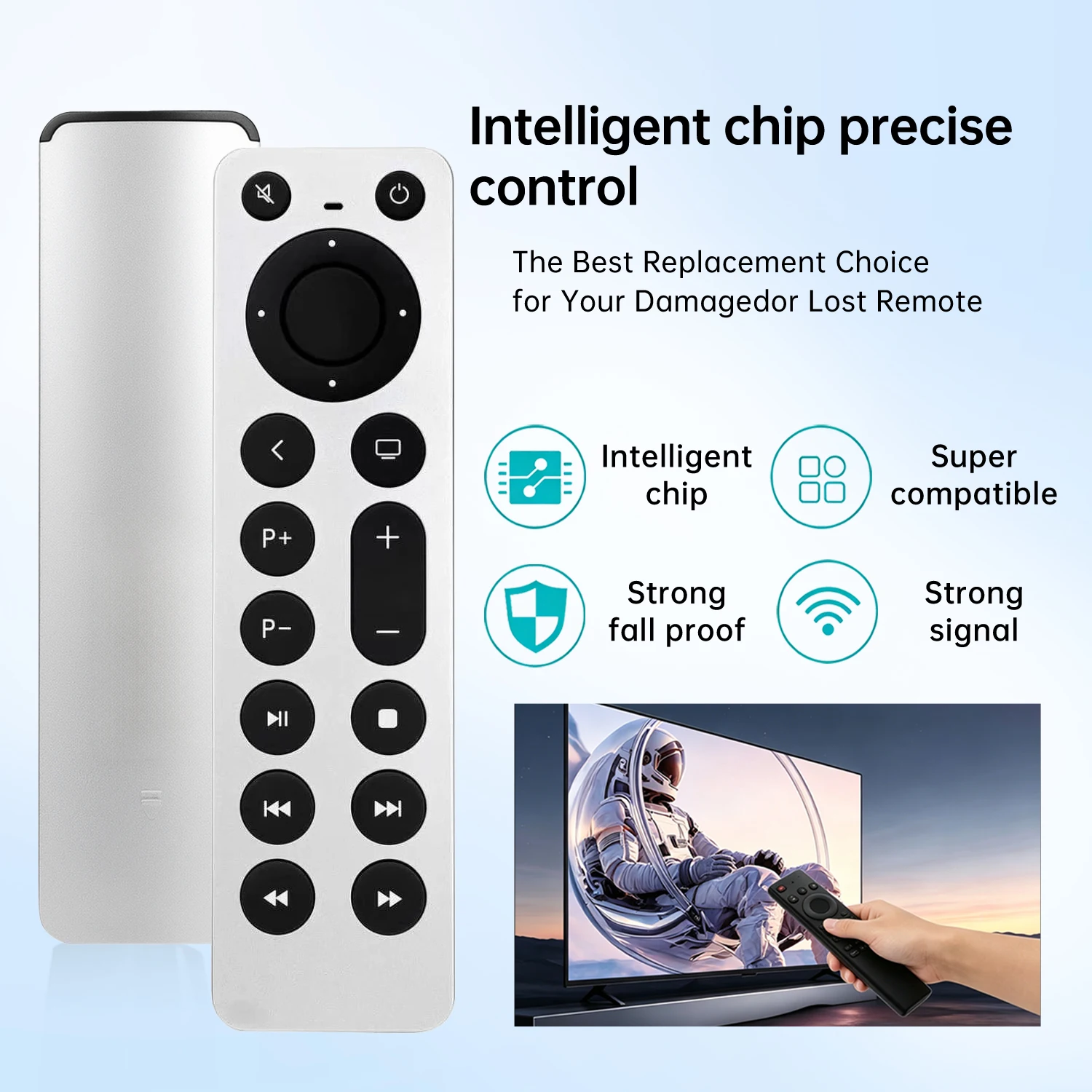 Replacement Remote for Apple TV 4K/HD Gen 1-4 A2169 A1842 A1625 A1427 A1469 A1378 A1218 - view 3