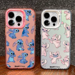 Disney Stitch Anime Cartoon Phone Case For iPhone 15 14 13 12 11 Pro Max Mini X XR XS SE 8 7 Plus Colorful Cover Silicone Capa