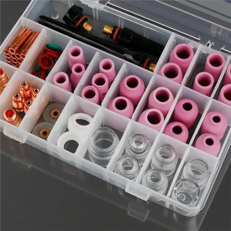 طقم لحام ABVC TIG (80 قطعة) مع فوهة الألومينا وأكواب زجاجية لـ WP-17/لـ WP-18/لنماذج الشعلة WP-26 #3