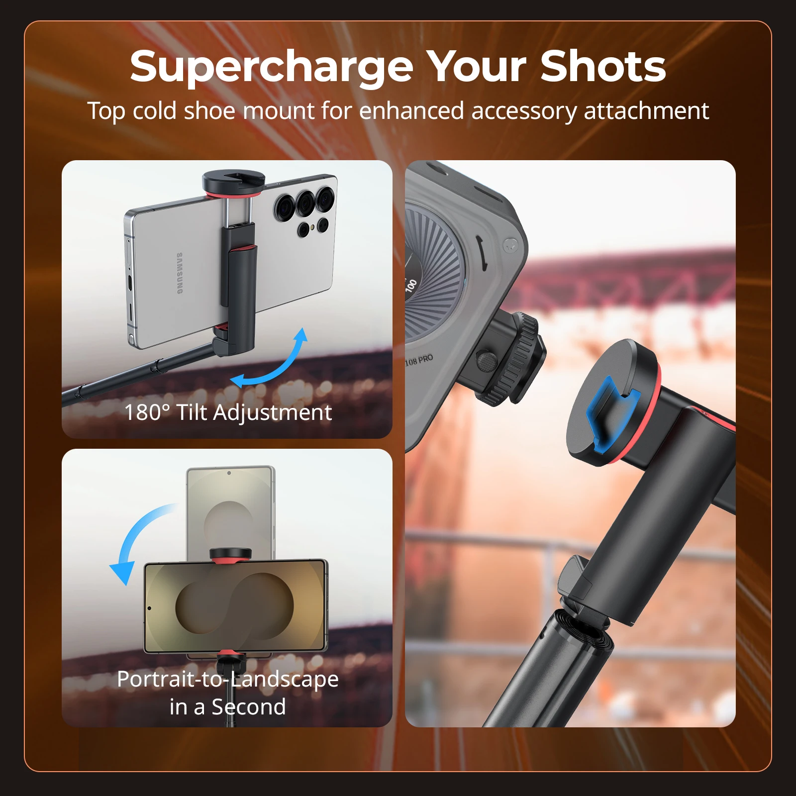 SmallRig x Drex Lee Boom ST30 حامل ثلاثي القوائم لعصا سيلفي بلمسة واحدة مع جهاز تحكم عن بعد قابل للتعديل لمدونات الفيديو في السفر iPhone