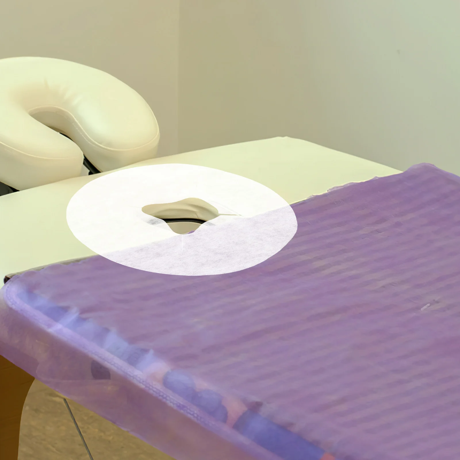 Serviette de tête jetable, 100 pièces, doux et confortable, couvre-visage de Massage, berceau, repos en tissu non tissé, utilisation en Salon de Spa