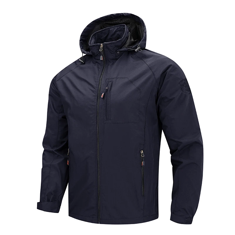 

High Quality Hooded Jacket Men New Style Versatile Casual Outdoor Jackets Men Spring Autumn Standing Collar Waterproof Jackets