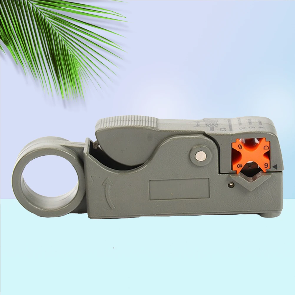 

Built In Allen Wrench Coaxial Cable Stripping Pliers Adjustable Blade Depth Network Stripping Tool For Multiple Cables Grey
